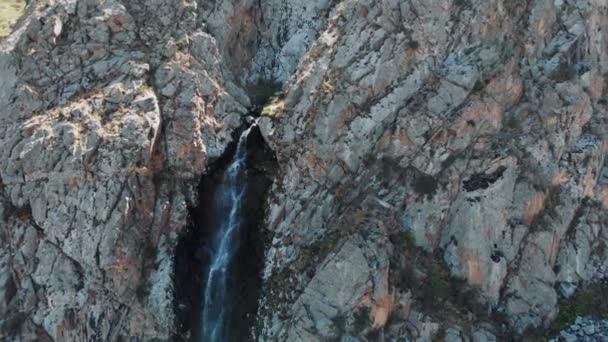 Waterfall Ak-Sai in Ala Archa National Park Kyrgyzstan — Stock Video