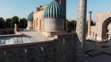 Registan Meydanı Samarqand Günbatımı Şehir Parkı Orta Asya Özbekistan