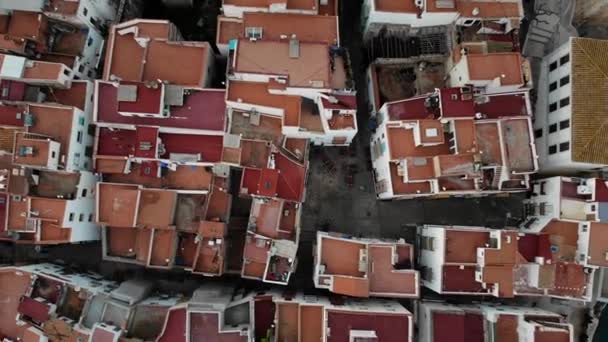 Zenith Drone Πλάνα Πάνω Από Την Αρχαία Πόλη Και Κάστρο — Αρχείο Βίντεο