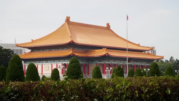 Tradiční Čínské Divadlo Chiang Kai Shek Memorial Park Taipei Taiwan — Stock video