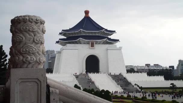 Меморіал Чан Кайші Тайбеї Тайвань Середній Кут Подорожування Повільний Рух — стокове відео