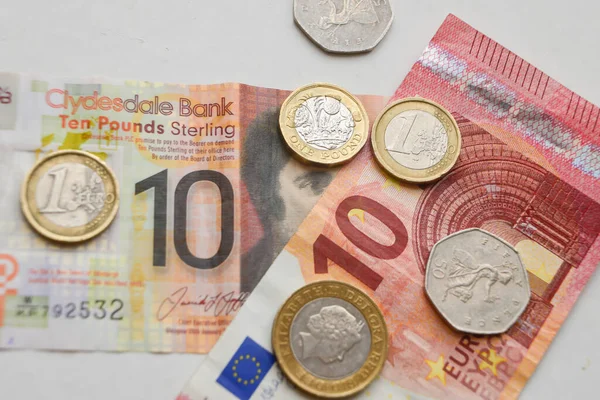 Euro Funt Euro Funt Waluta — Zdjęcie stockowe