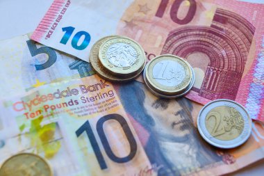 Euro ve Pund paraları ve banknotları; Euro Pound 'a karşı