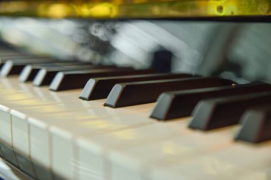Bir piyanonun klavyesini kapat