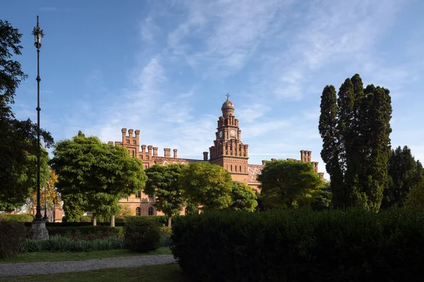 Chernivtsi National University on a sunny summer day. Travel destinations in Ukraine.