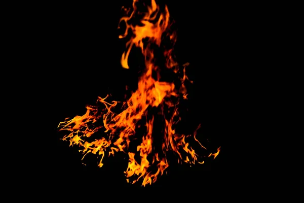 Texture Fiamme Fuoco Sfondo Nero — Foto Stock