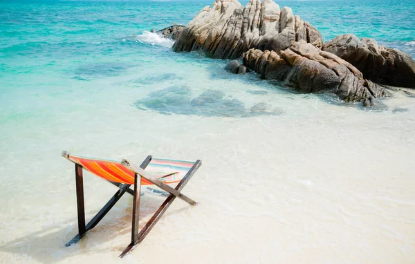 Strandstoel Zonnige Dag — Stockfoto