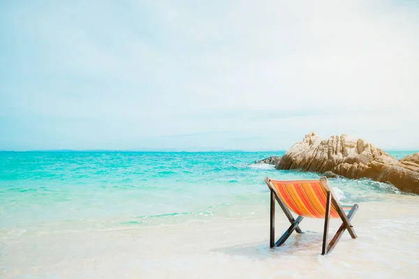 Strandstoel Zonnige Dag — Stockfoto