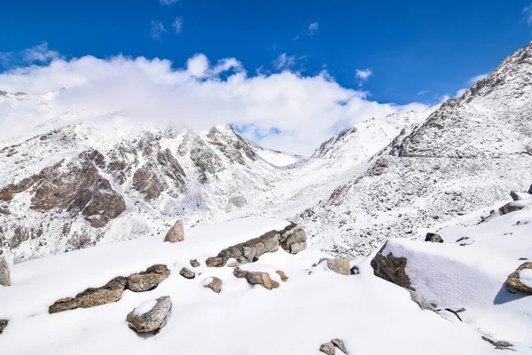 Sulla Strada Leh Ladakh Paesaggio Khardung Pass Strada Sulla Montagna — Foto Stock