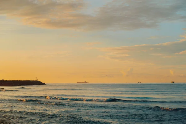 Prachtige Zee Golf Lucht Bij Zonsopgang Landschap Van Het Paradijs — Stockfoto