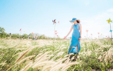 Yaz güneşinin altında, bahar vakti, bir çayırda dinleniyorum..