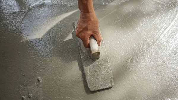 Construction Plasterer Concrete Worker Hand — Stock Photo, Image