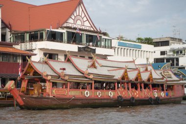 Tayland Bangkok Chao Phraya nehir tekne