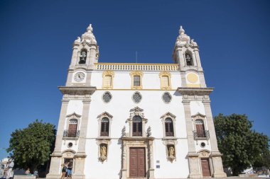 Igreja do Carmo in Faro eski kasaba Portekiz 