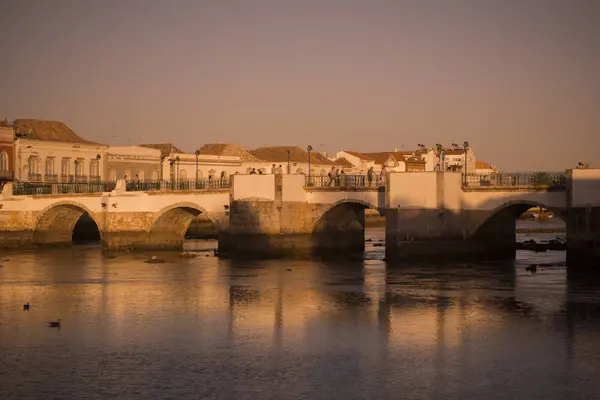 Bron Ponte Romana i den gamla staden Tavira — Stockfoto