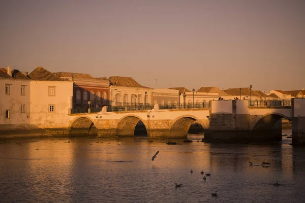 Brücke ponte romana in der Altstadt von Tavira — Stockfoto