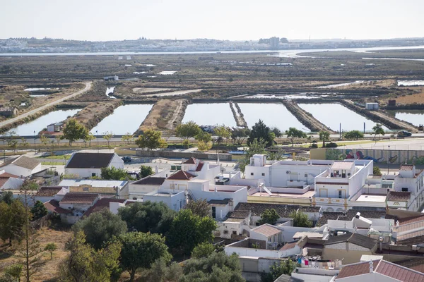 Flor de Sal Castro Marim kasaba Portekiz — Stok fotoğraf