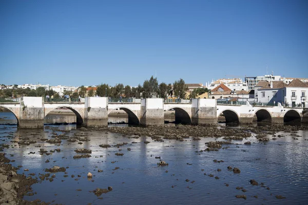 The Bridge Ponte Romana in the old town of Tavira — Stock Photo, Image