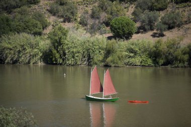 nehir Rio Guadiana sınır Portekiz ve İspanya
