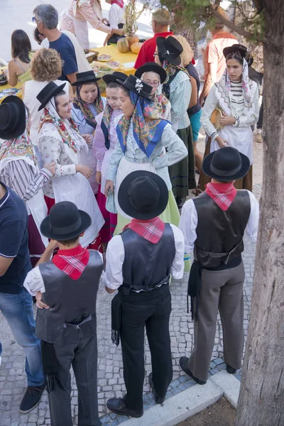 Tradicional dança potugesa no mercado de sábado — Fotografia de Stock