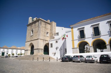 Faro şehir katedralde Saat Kulesi