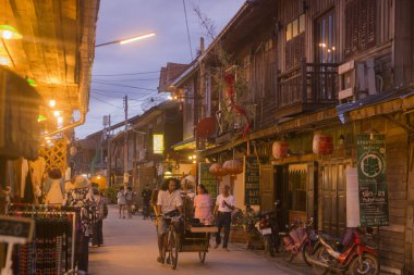 Tayland Chiang kasaba Khan ahşap evler