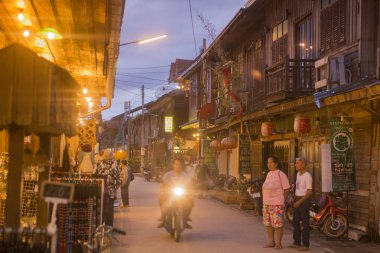 Tayland Chiang kasaba Khan ahşap evler