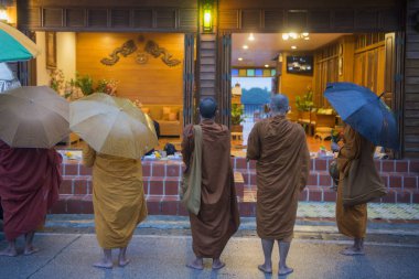 rahipler de eski şehir Chiang Khan sabah