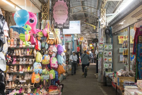 O Tha Sadet Market na cidade de Nong Khai, na Tailândia — Fotografia de Stock