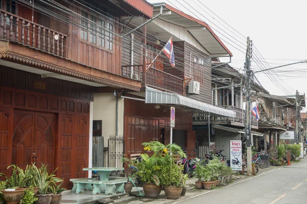 Tayland Chiang kasaba Khan ahşap evler