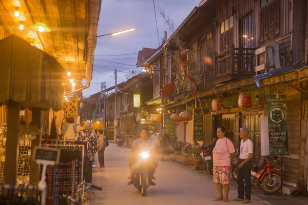 Tayland Chiang kasaba Khan ahşap evler