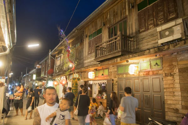 Tayland Chiang kasaba Khan ahşap evler