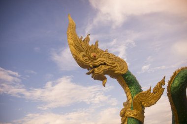 bir Phayanak veya Tayland Mekong Nehri Naga heykeli