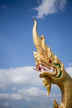 bir Phayanak veya Tayland Mekong Nehri Naga heykeli