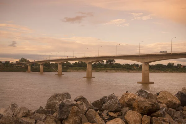 The Friendship Bridge at the Mekong river in Thailand — Stock Photo, Image