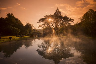 Kaplıcalar nationalpark Chae oğul Tayland içinde