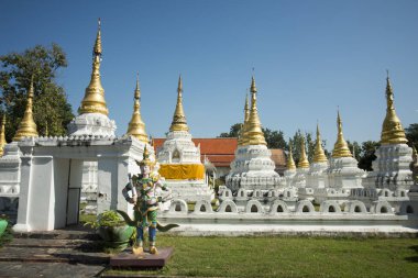 Wat chedi sao şehir Lampang Tayland yakınındaki lang