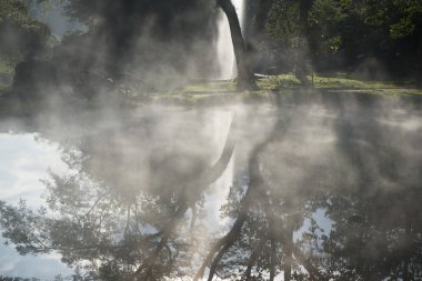 Kaplıcalar nationalpark Chae oğul Tayland içinde
