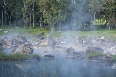 Kaplıcalar nationalpark Chae oğul Tayland içinde