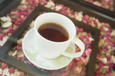 bir çay dükkanında bir Tay çay