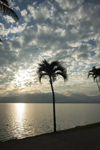 A paisagem no lago de Kwan Phayao na Tailândia — Fotografia de Stock