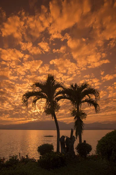 A paisagem no lago de Kwan Phayao na Tailândia — Fotografia de Stock