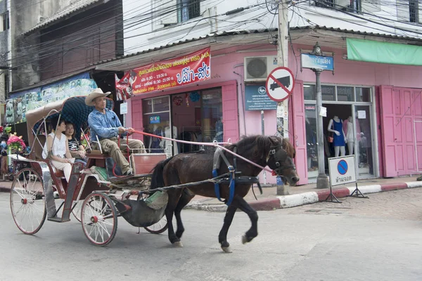 Şehir Lampang Tayland at arabası — Stok fotoğraf