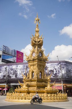 Saat Kulesi şehirde Chiang Rai