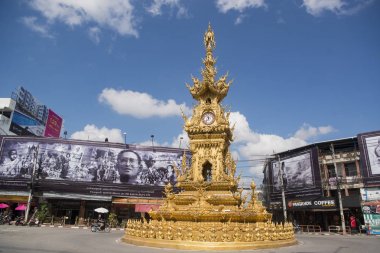Saat Kulesi şehirde Chiang Rai