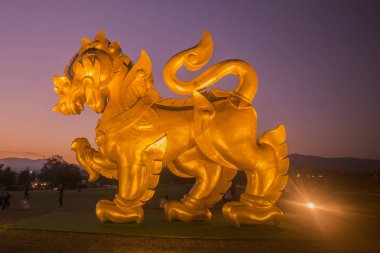 gün batımında singha Park'ta singha