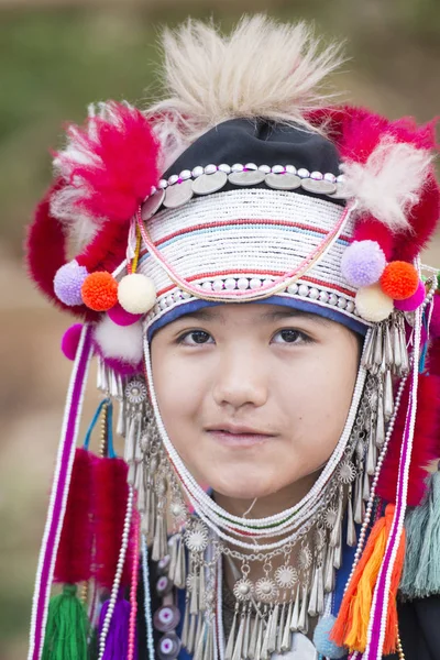 Ahka hill Tribe Girl — Stock Photo, Image