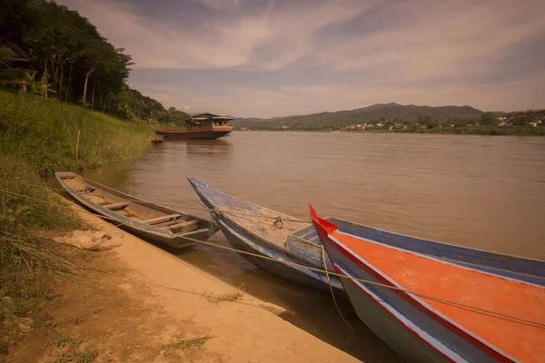 A táj, a mekong-folyó — Stock Fotó