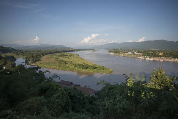 在金三角的湄公河流域 — 图库照片