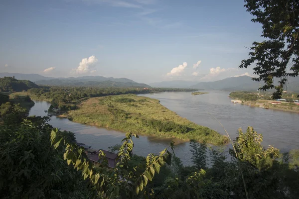 在金三角的湄公河流域 — 图库照片